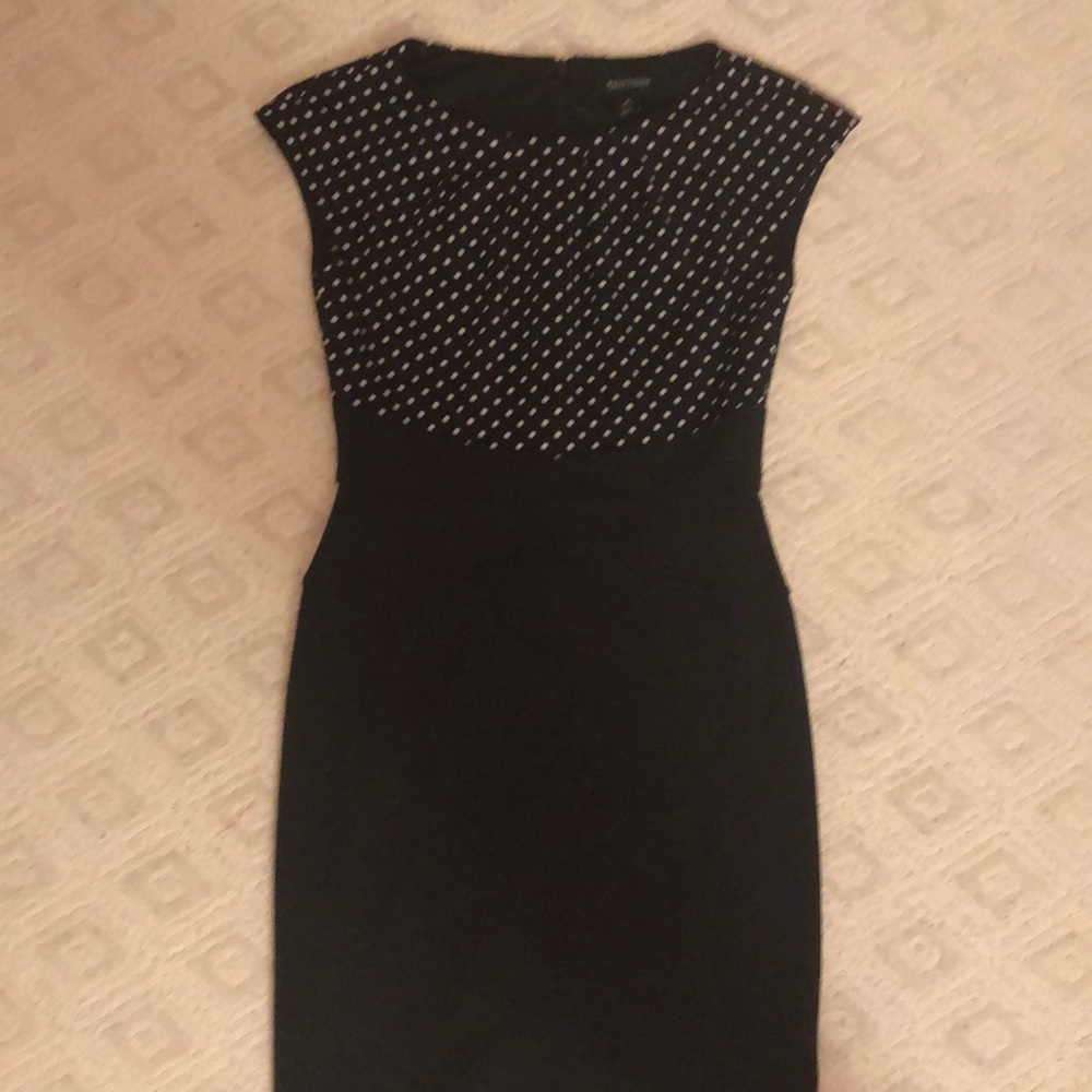 WhiteHouseBlackMarket-Sleeveless Poka Dot Dress